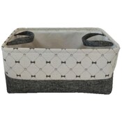 Wholesale - RECTANGULAR PET STORAGE BIN W/IVORY LINEN C/P 12, UPC: 195010044134